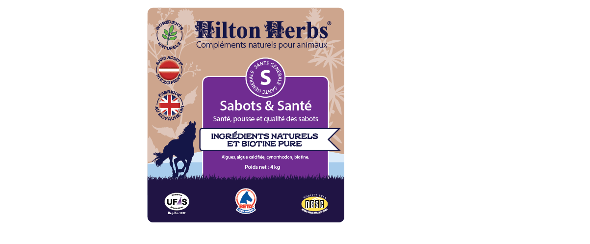 Ingrédients Sabots et Santé enrichi en biotine de Hilton Herbs