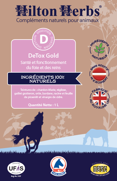 Ingrédients de Detox Gold pour chevaux