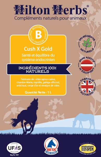 Ingrédients de Cush X Gold pour chevaux