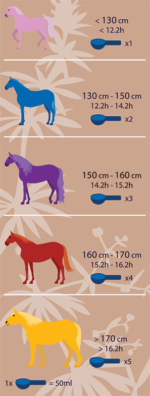 Dosage d'Insu-Lite pour chevaux de Hilton Herbs
