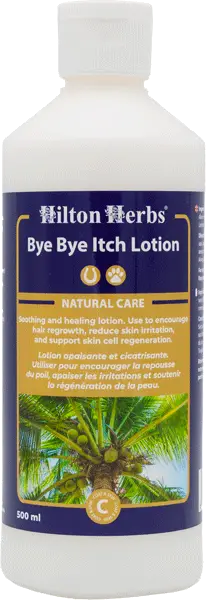 Etiquette de Bye Bye Itch Lotion de Hilton Herbs
