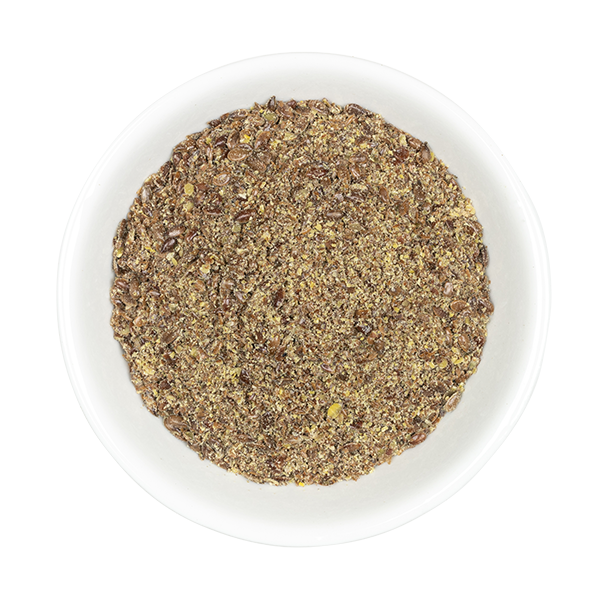Linseed in dish